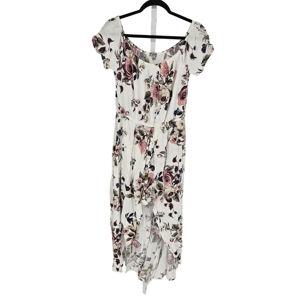J for Justify Women's Floral Short Sleeve Hi-Low Fit & Flare Dress Size 1X